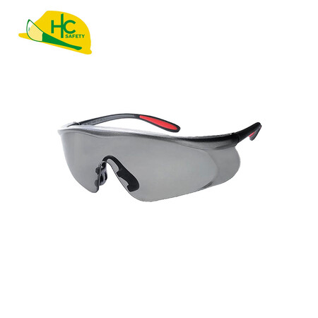 Gafas de seguridad con puente nasal suave y lentes ahumadas